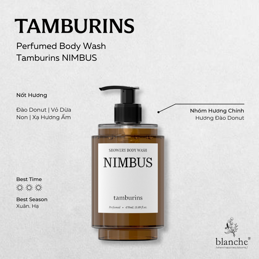 Sữa Tắm & Dưỡng Thể Tamburins Showery Body Wash & Body Lotion Nimbus