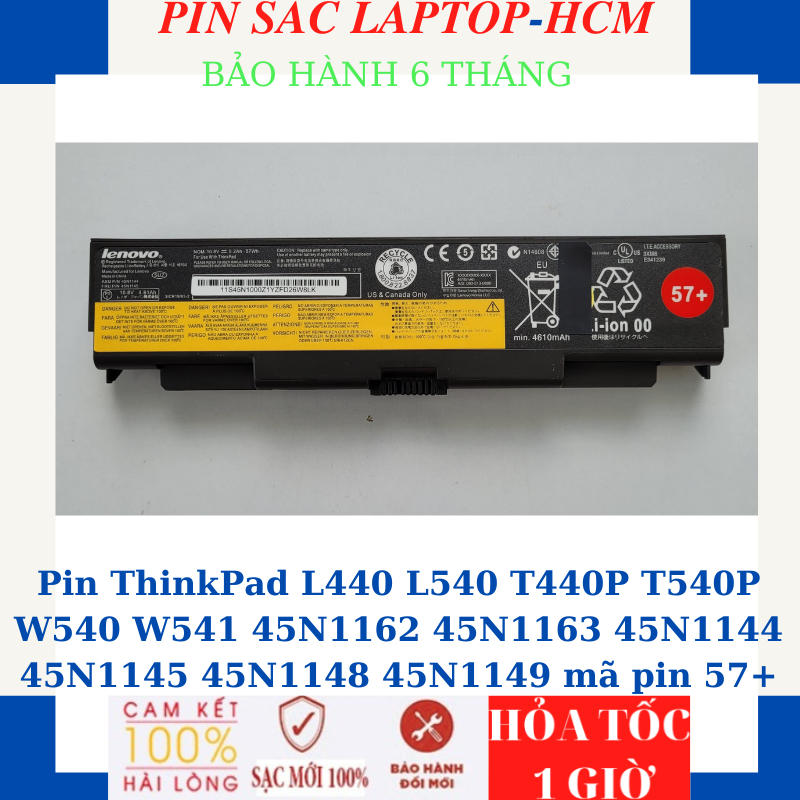 Batteria Notebook Lenovo Thinkpad 57+ – 10,8V 57Wh 5200mAh – Compatibile Con L440, T440P, W540 E Altri