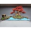 Tiểu cảnh dành cho bể cá cảnh kích thước 40 cm trở lên. Cây Bonsai tán Tùng kết hợp với sỏi, đá, cát, dán trên Tấm Alu