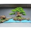 Tiểu cảnh dành cho bể cá cảnh kích thước 40 cm trở lên. Cây Bonsai tán Tùng kết hợp với sỏi, đá, cát, dán trên Tấm Alu