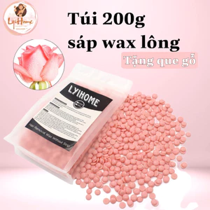 Túi 200g sáp wax nóng hard beans tặng que wax tiệt trùng Lyihome siêu bám lông dùng cho cả da nhạy cảm