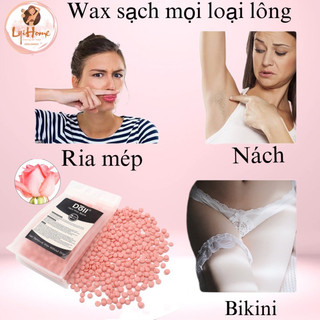 [ Che Tên] Túi 200g sáp wax nóng hard beans tặng que wax tiệt trùng Lyihome siêu bám lông dùng cho cả da nhạy cảm