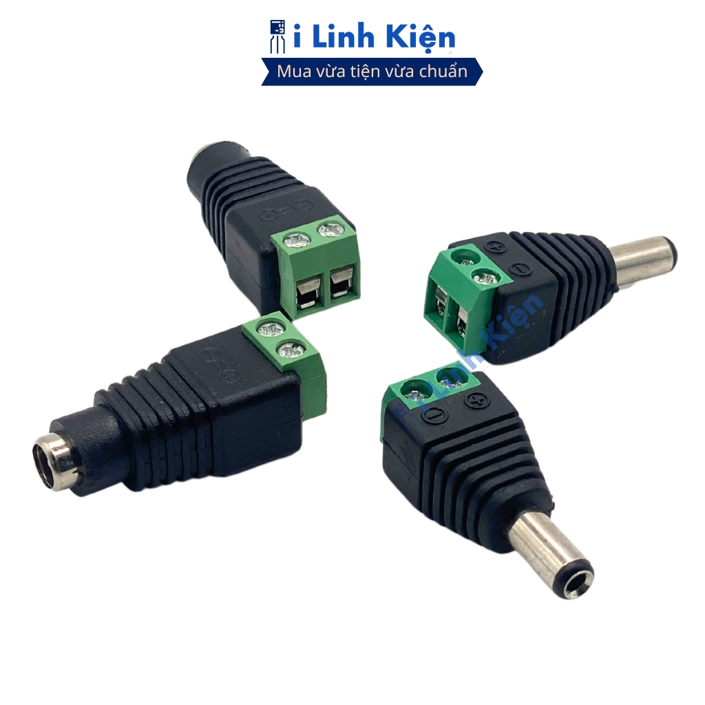 (Combo 5) Jack nguồn DC đực 5.5x2.5mm đảm bảo chất lượng ilinhkien.