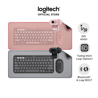 Combo Pebble 2, bàn phím Logitech K380 Chuột M350s Webcam Brio 100 Bàn di chuột Logitech