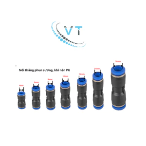 Đầu nối nhanh PU loại tốt đủ kích thước từ 4mm-16mm