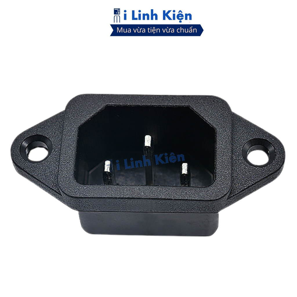 Jack nguồn 3 chân nồi cơm điện 16A chân đồng chất lượng ilinhkien