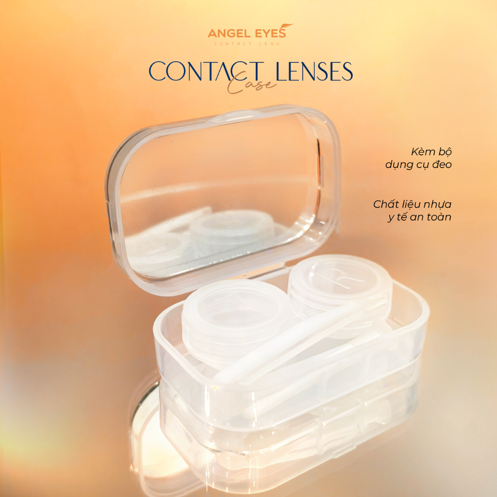 Ảnh Khay đựng lens có gương Angel Eyes kèm bộ dụng cụ đeo lens | Khay gương đựng kính áp tròng 1