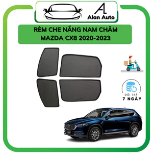 Rèm che nắng ô tô Mazda Cx8 2018-2024, che nắng hút nam châm theo xe, bộ 4 cánh. Hàng loại tốt