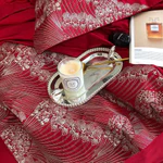 Set chăn ga gối lụa thêu hoa , gu tinh tế, nữ tính, chất lụa mềm mịn mê ly hàng mới về hlhome bedding — ảnh 4