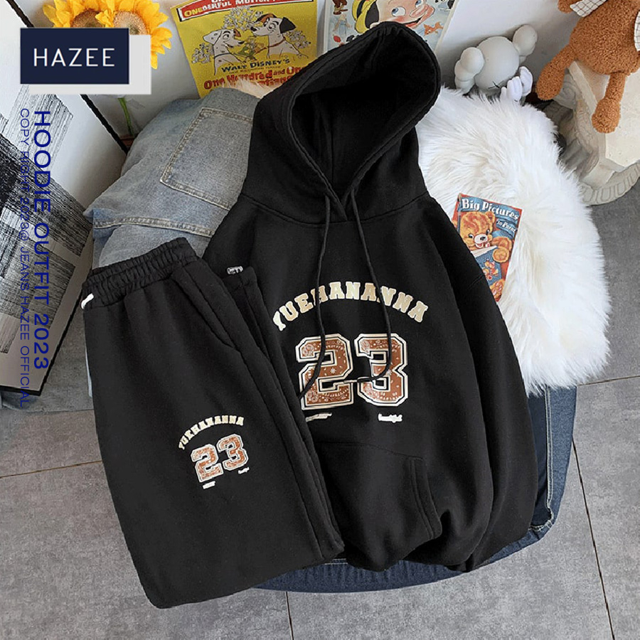 Áo khoác Hoodie nỉ bông form rộng HAZEE giá rẻ phù hợp cho Nam Nữ Ulzzang Unisex