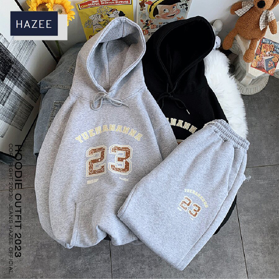 Áo khoác Hoodie nỉ bông form rộng HAZEE giá rẻ phù hợp cho Nam Nữ Ulzzang Unisex