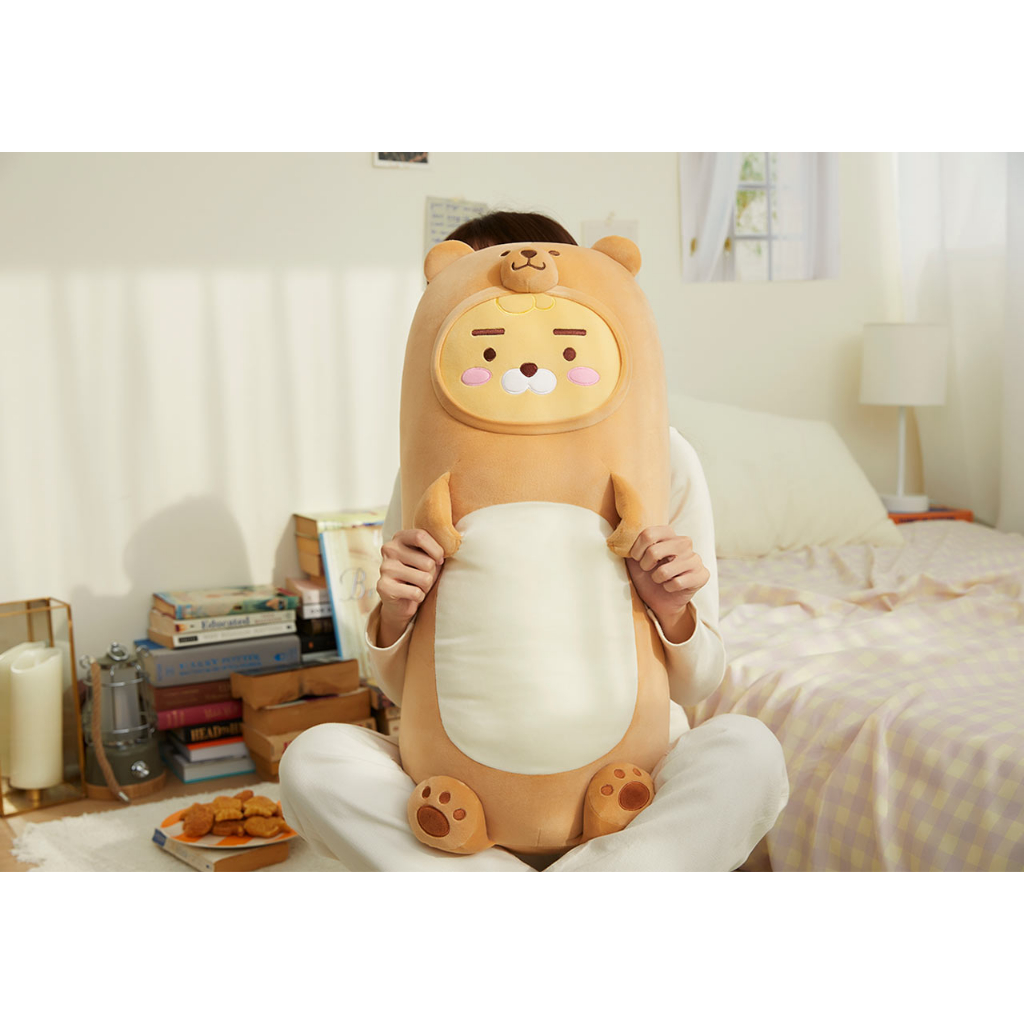Ảnh Gối Ôm Dài Sweet Sleep Friend gấu Ryan, ChoonSik, Nhím Ryan Kakao Friends Chính Hãng 3