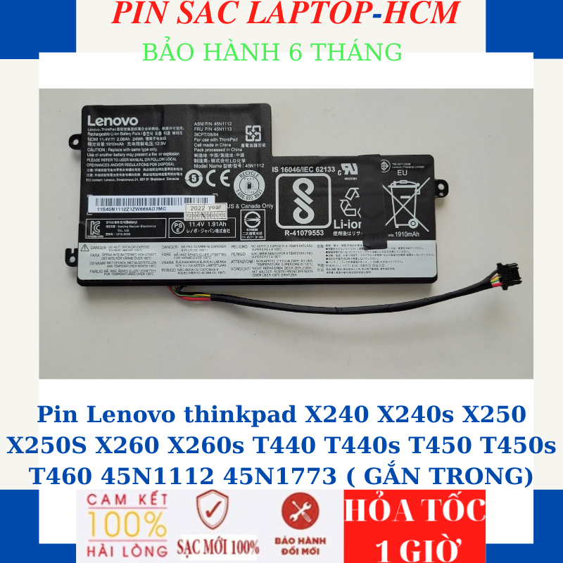 Vervangende Accu 45N111 45N1108 Voor Lenovo ThinkPad X240 X250 X260 T440 T450 T460