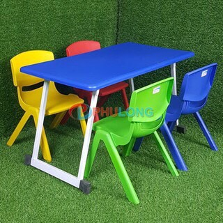 Bàn Nhựa Đúc Nguyên Khối Cho Bé Mầm Non, Bàn Mẫu Giáo Gấp Gọn Chân Vuông chắc chắc XẢ KHO