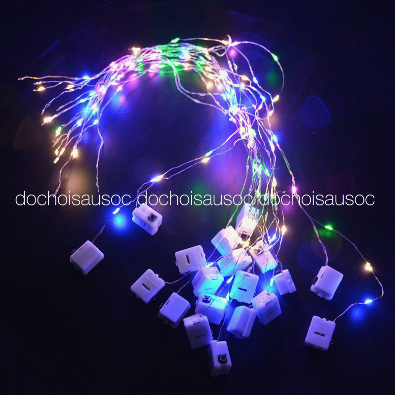 Dây đèn Led dùng pin ,dây đèn đom đóm 0,5/1/2/3 mét nhấp nháy