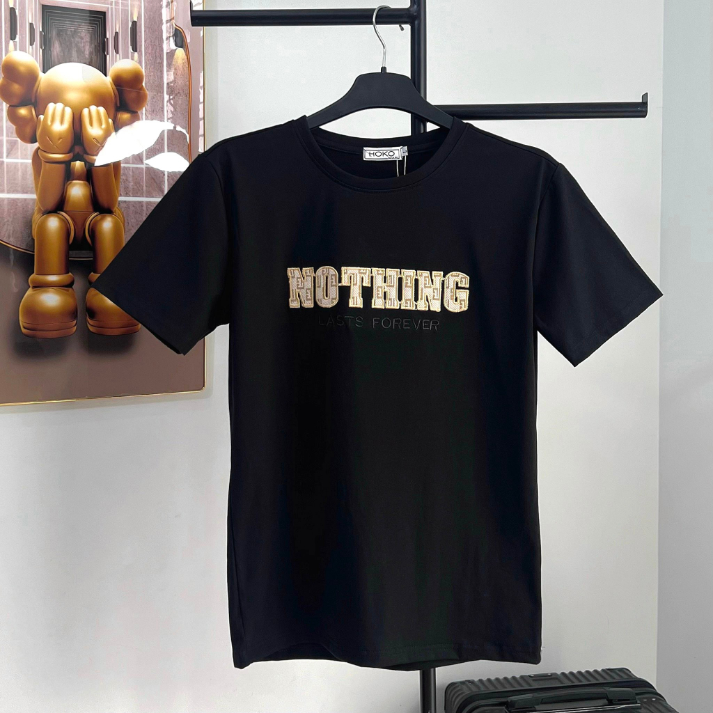 [iHKT.4] 45-90kg Áo Phông Nam, thêu Nothing, slimfit, rẻ, đẹp, bền, unisex, bigsize, thời trang
