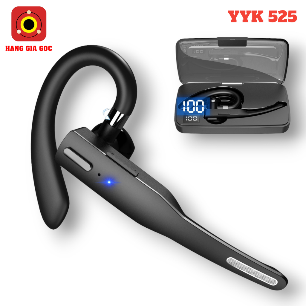 Tai Nghe Bluetooth Móc Tai 525 Xoay Chiều, Pin Lâu Giảm Tiếng Ồn