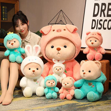 🔥Lena Teddytales!🔥gấu bông Gấu Dâu Cosplay - Gấu bông Lena Bear mặc áo cosplay Gấu Dâu Lotso, Gấu Lena Sang Trọng
