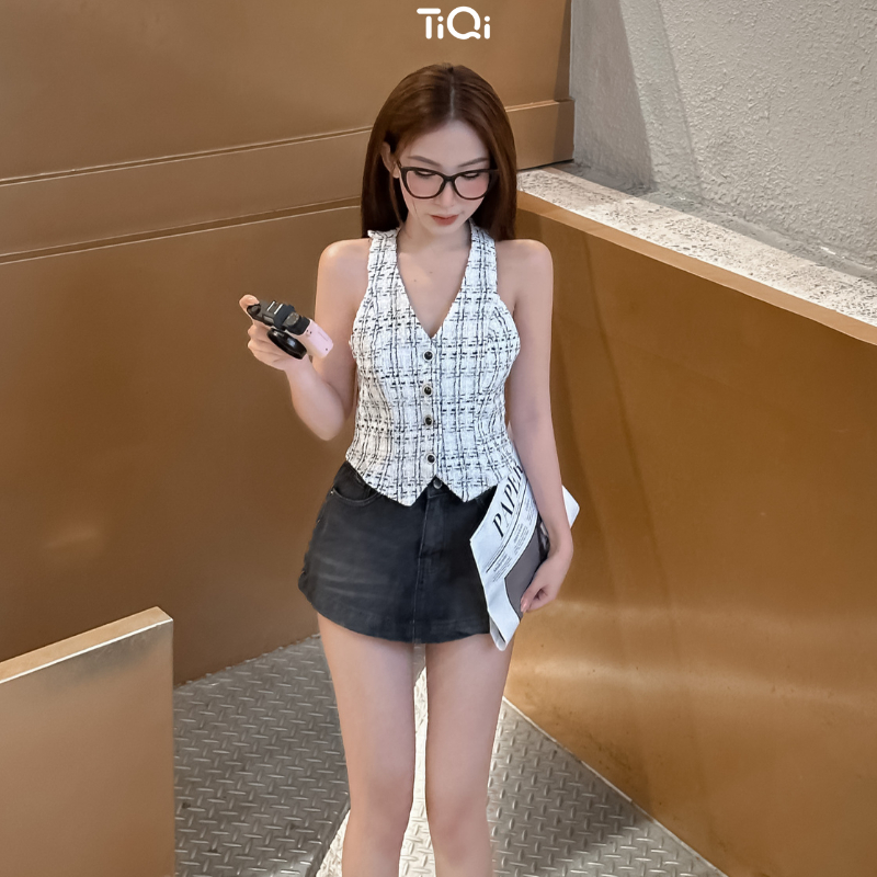 Chân váy jean dáng ngắn TiQi Jeans V1-298