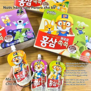 HỘP 10 TÚI NƯỚC HỒNG SÂM PORORO PALDO HÀN QUỐC
