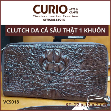 Women's Genuine Leather Clutch – Brown · VCS018