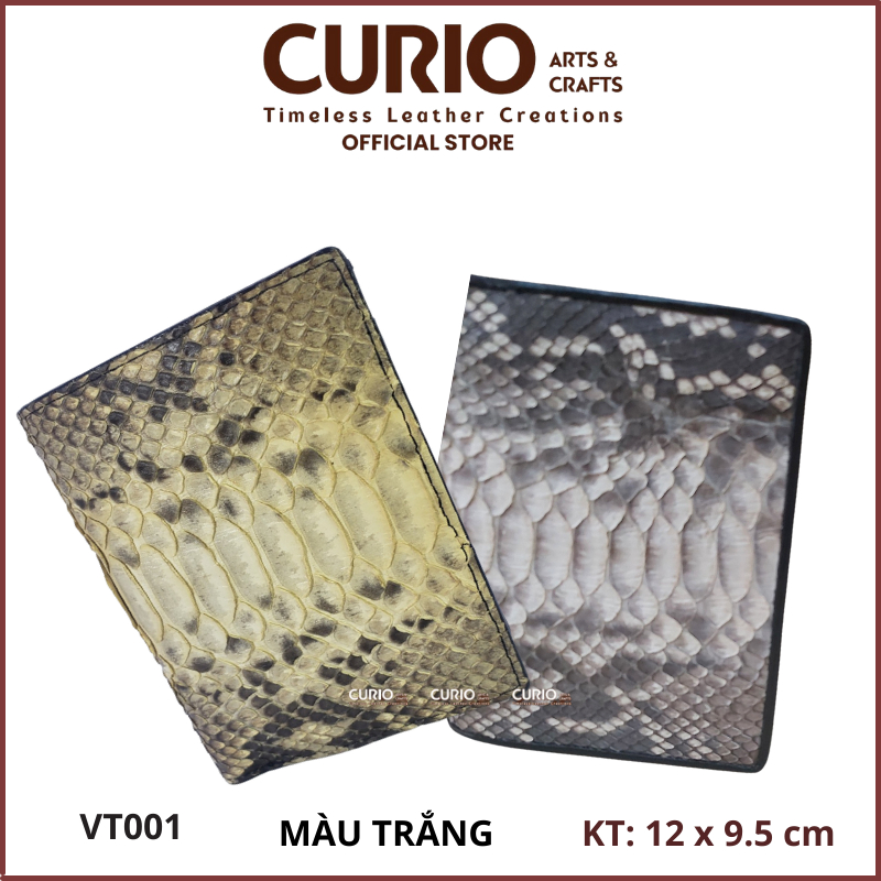 Bóp Ví Da Trăn Thật 100% Không Nối Nhiều Màu Sắc, BH 1 Năm Tặng Kèm Hộp VT001 – Curio Leather
