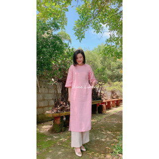 [June Linen] - Áo dài dáng rộng LINEN TƯNG PREMIUM Nhiều màu. Không kèm quần.