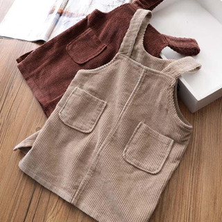 [Y01 Thanh Lý] Yếm nhung tăm bé gái, Váy đeo chất nhung tăm cho bé gái từ 14-27kg Maruka Fashion