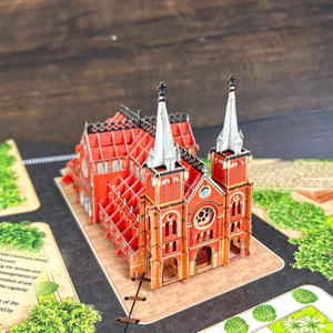 Thiệp 3D Nhà Thờ Đức Bà Sài Gòn 20cm Handmade Pop Up Trang Trí - TAYTA