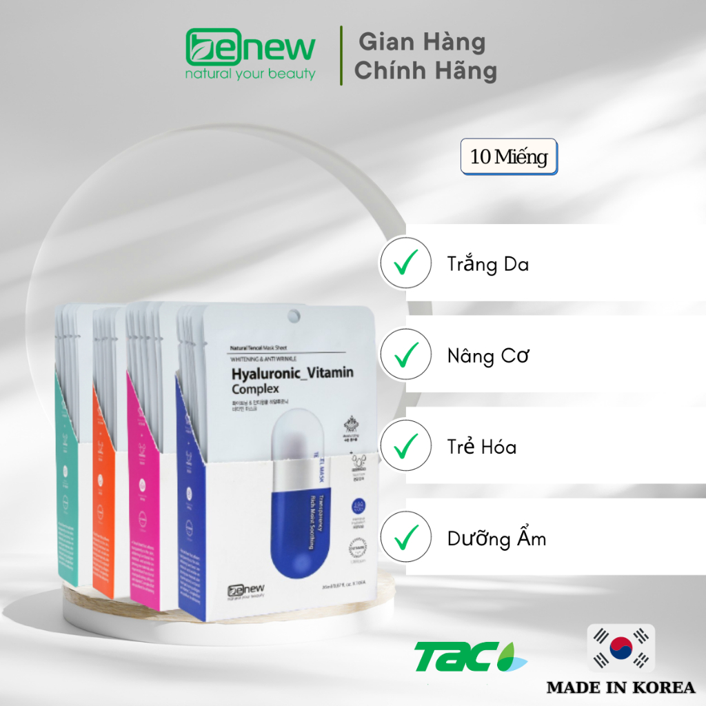 Ảnh Hộp 10 Miếng Mặt Nạ Dưỡng Da Cao Cấp Benew Vitamin 26ml 2