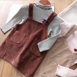 [Y01 Thanh Lý] Yếm nhung tăm bé gái, Váy đeo chất nhung tăm cho bé gái từ 14-27kg Maruka Fashion