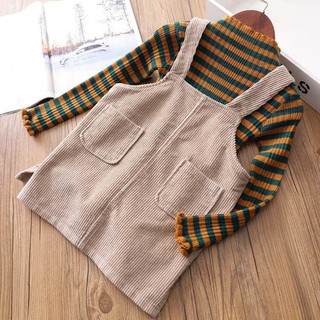 [Y01 Thanh Lý] Yếm nhung tăm bé gái, Váy đeo chất nhung tăm cho bé gái từ 14-27kg Maruka Fashion