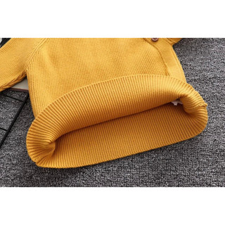 [Xả hàng] Áo len bé gái, Áo len tăm cho bé gái điểm khuy cực xinh Maruka Fashion