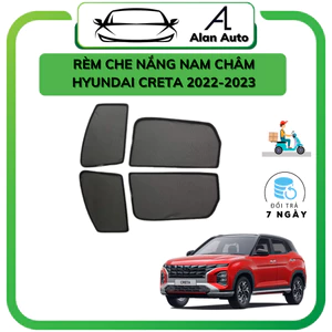 Rèm che nắng ô tô Hyundai Creta 2022-2026 , che nắng hút nam châm theo xe, bộ 4 cánh.