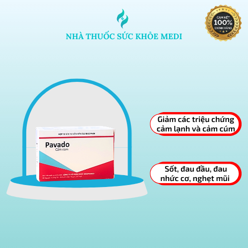 [Hàng chính hãng] Pavado cảm cúm - Hộp 100 viên | Shopee Việt Nam