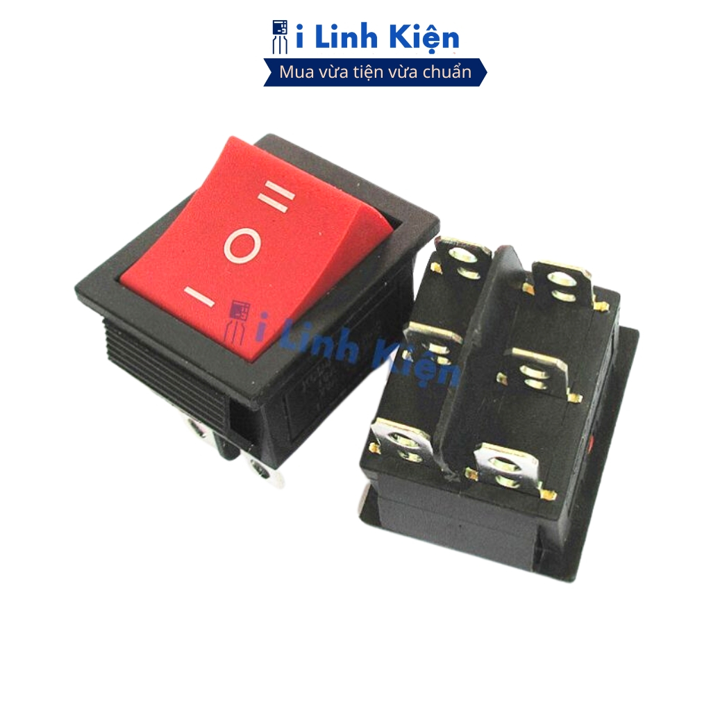 Công tắc bập bênh 6 chân KCD4 250V/15A 3 chế độ 25x31mm đảm bảo chất lượng ilinhkien.