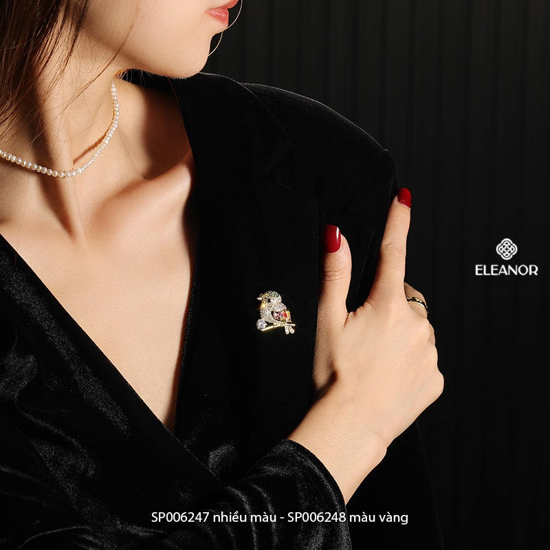 Ghim cài áo nam nữ Eleanor Accessories đa dạng kiểu dáng đính đá phụ kiện thời trang trâm cài 4973