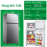 Tủ lạnh mini, tủ lạnh 2 cánh làm ngăn đá và ngăn làm mát tách biệt, để đồ ăn, đồ trang điểm tiện lợi Bảo hành 12 tháng — ảnh 7