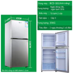 Tủ lạnh mini, tủ lạnh 2 cánh làm ngăn đá và ngăn làm mát tách biệt, để đồ ăn, đồ trang điểm tiện lợi Bảo hành 12 tháng — ảnh 5