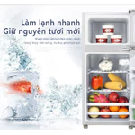 Tủ lạnh mini, tủ lạnh 2 cánh làm ngăn đá và ngăn làm mát tách biệt, để đồ ăn, đồ trang điểm tiện lợi Bảo hành 12 tháng — ảnh 3