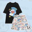 Set Bộ DOREMON hoạt hình cartoon - Bộ đùi nam nữ mặc nhà Áo thun Cotton phối quần hoạt hình TUEANHSTORE