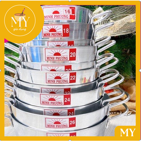 Nồi nhôm MINH PHƯƠNG siêu rẻ size 16cm - 30cm  tiện dụng