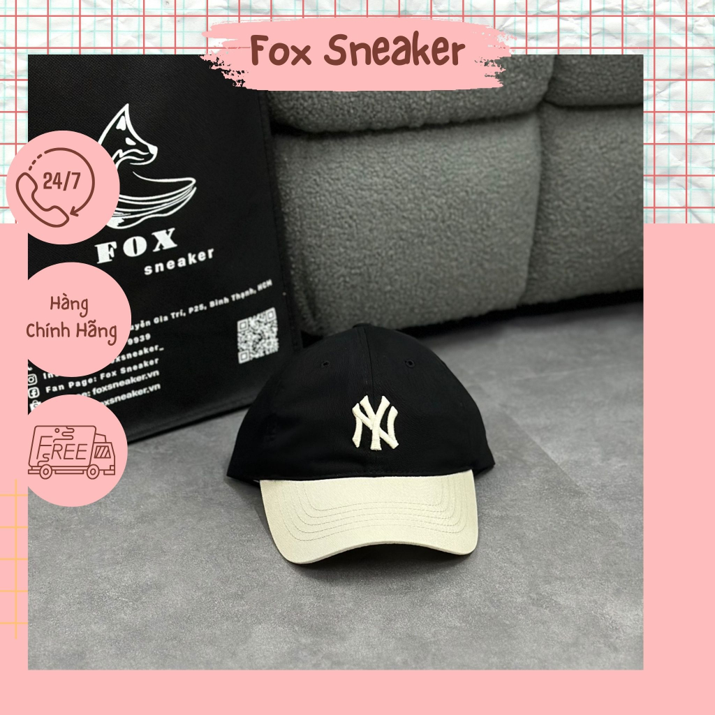 Mũ Nón MLB Ny Đen Kem Hàng Chính Hãng 3ACP3303N-50BKS | Fox Sneaker ...
