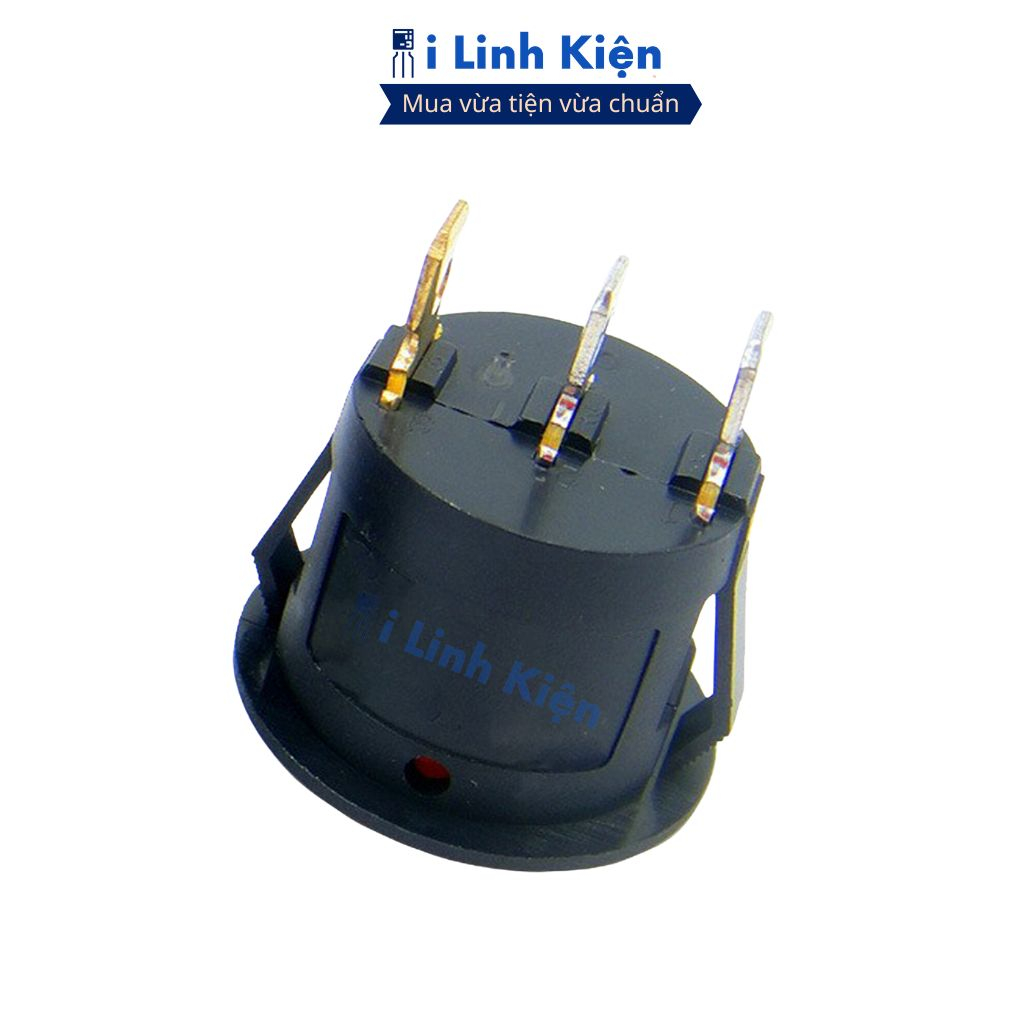 Công tắc bập bênh tròn 3 chân 250V 6A  KCD1-105 có đèn ilinhkien.
