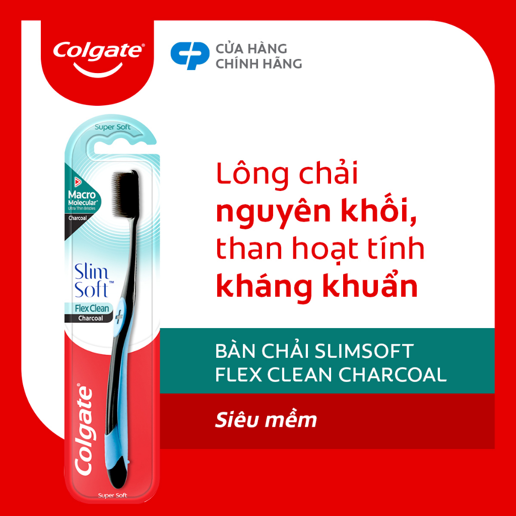 Bàn chải Colgate Slimsoft Flex Clean Charcoal nguyên khối than hoạt ...