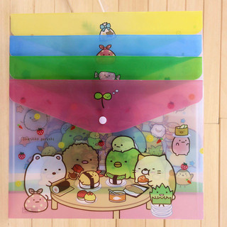 Set 5 túi cúc hình đựng tài liệu A4, túi clear bag a4 có hình, file cúc hình đựng tài liệu