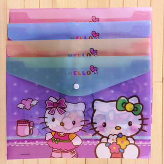 Set 5 túi cúc hình đựng tài liệu A4, túi clear bag a4 có hình, file cúc hình đựng tài liệu