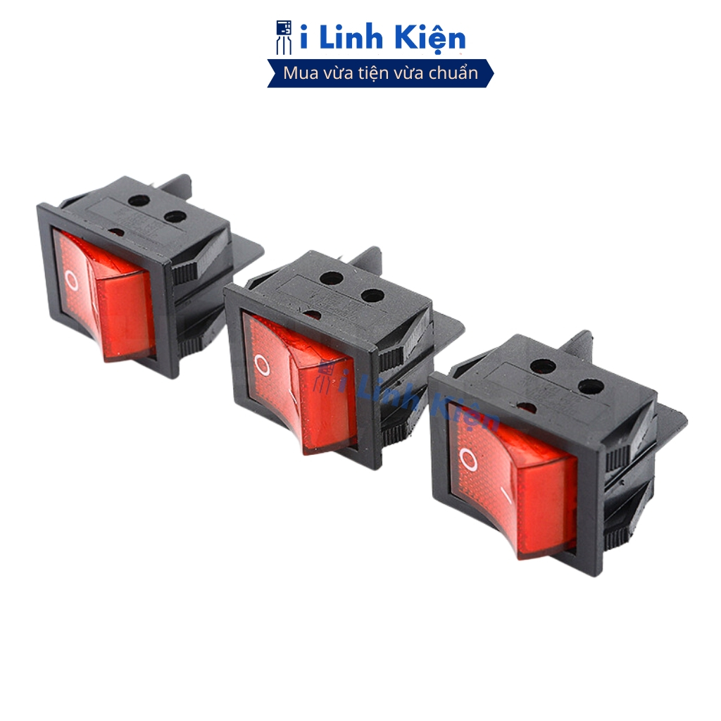 Công tắc bập bênh 4 chân KCD4-102 250V 16A 31x25mm có đèn ilinhkien.