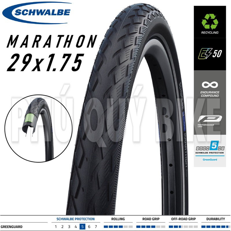 Schwalbe Green Marathon 23-622 | CNC - Online Shop - Christoph