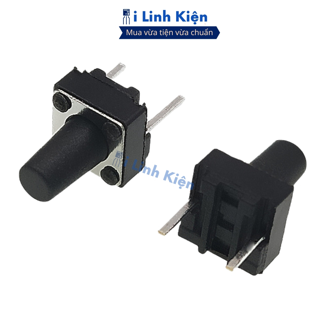 Nút nhấn 6x6mm 2P DIP 2 chân đảm bảo chất lượng ilinhkien